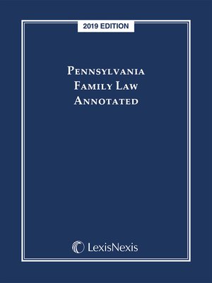 cover image of Pennsylvania Family Law Annotated